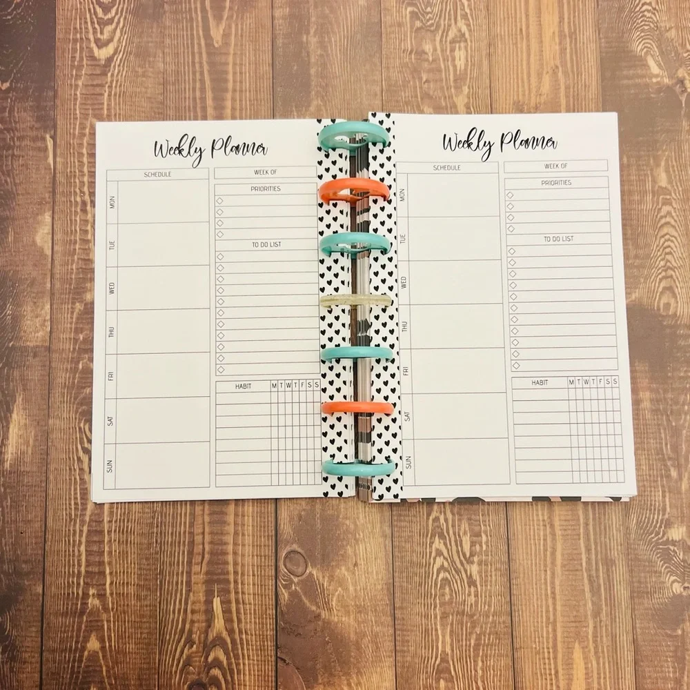 Mini Happy Planner Inserts Weekly Layout Monday start